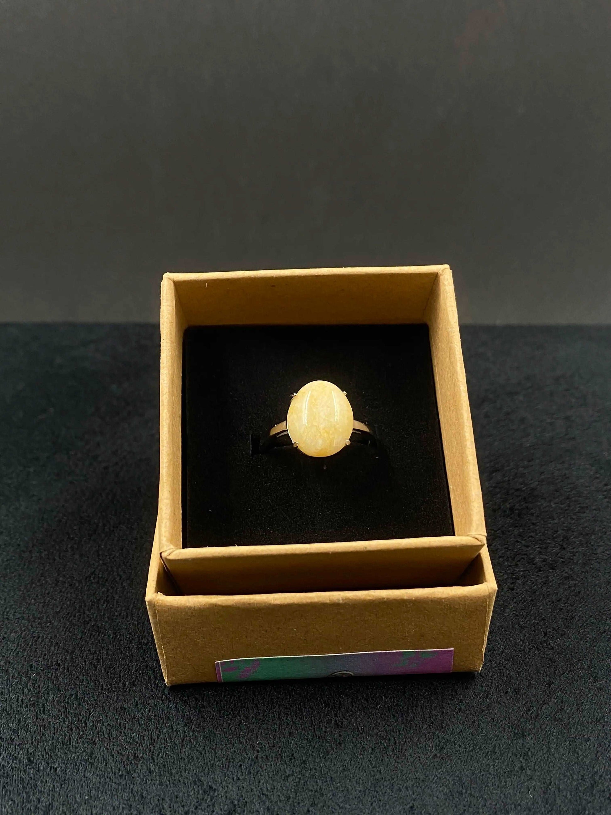 Bague pierre citrine en argent - BA-42 - Creations Natural Stone