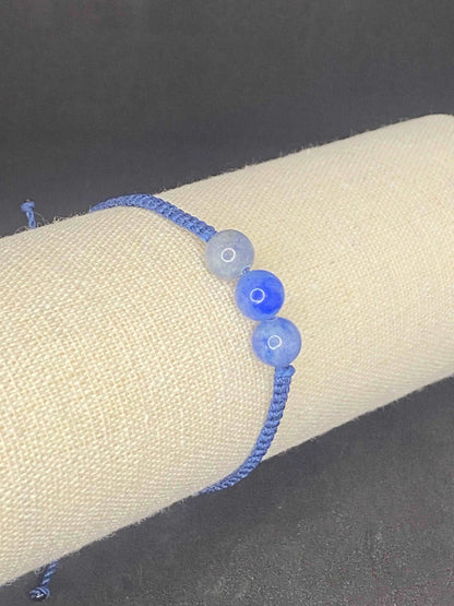 Bracelet bleu pierre aventurine bleu - BR-34 - Creations Natural Stone