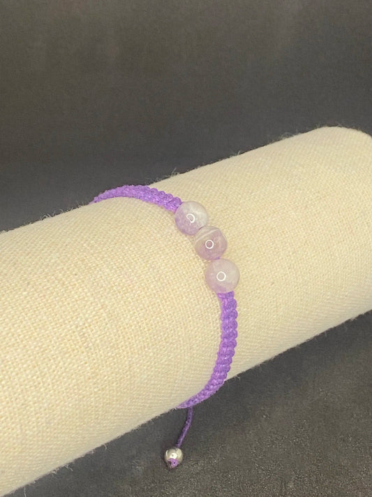 Bracelet violet pierre améthyste