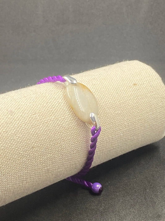 Bracelet violet pierre Quartz
