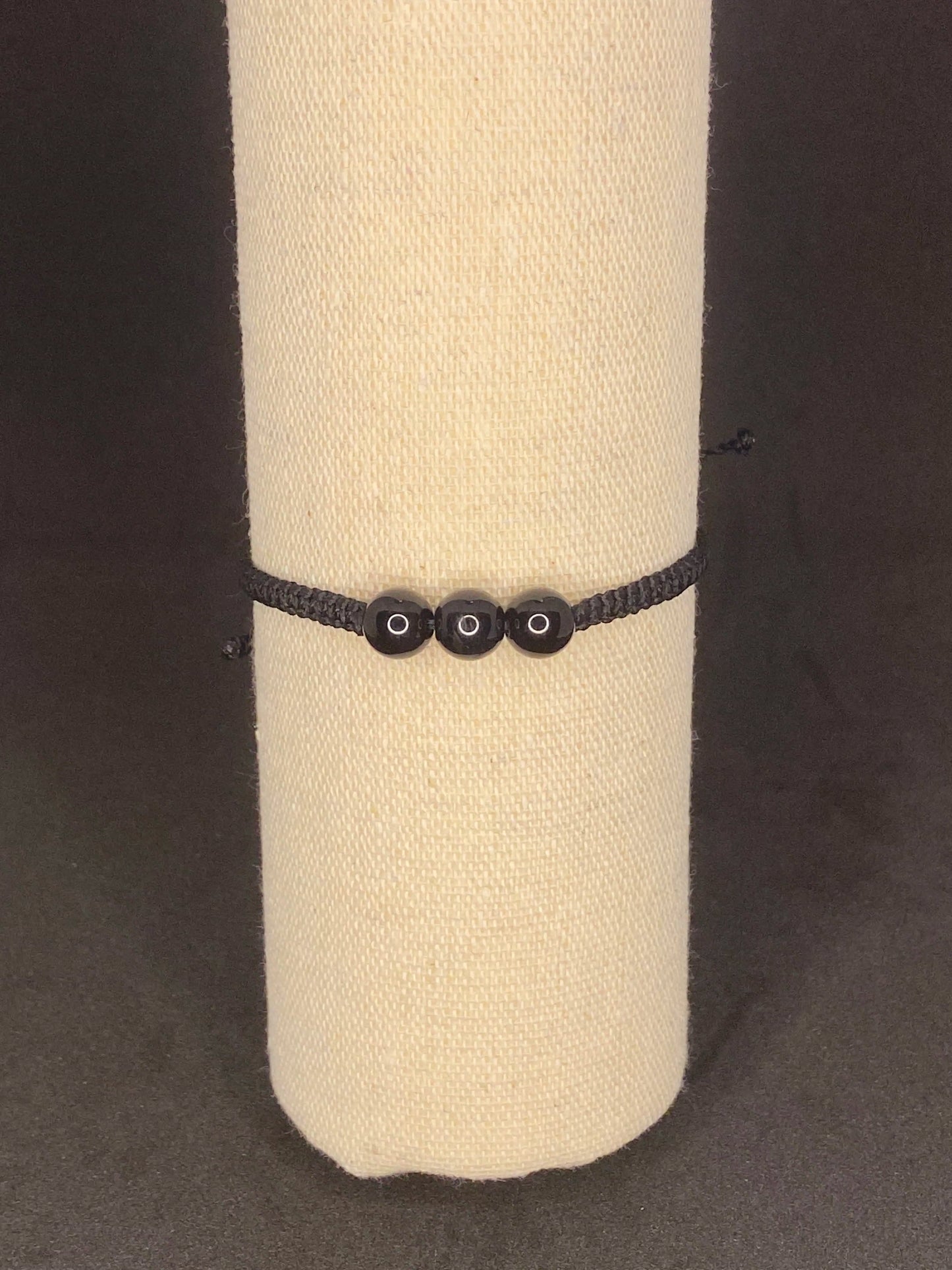Bracelet noir pierre Obsidienne