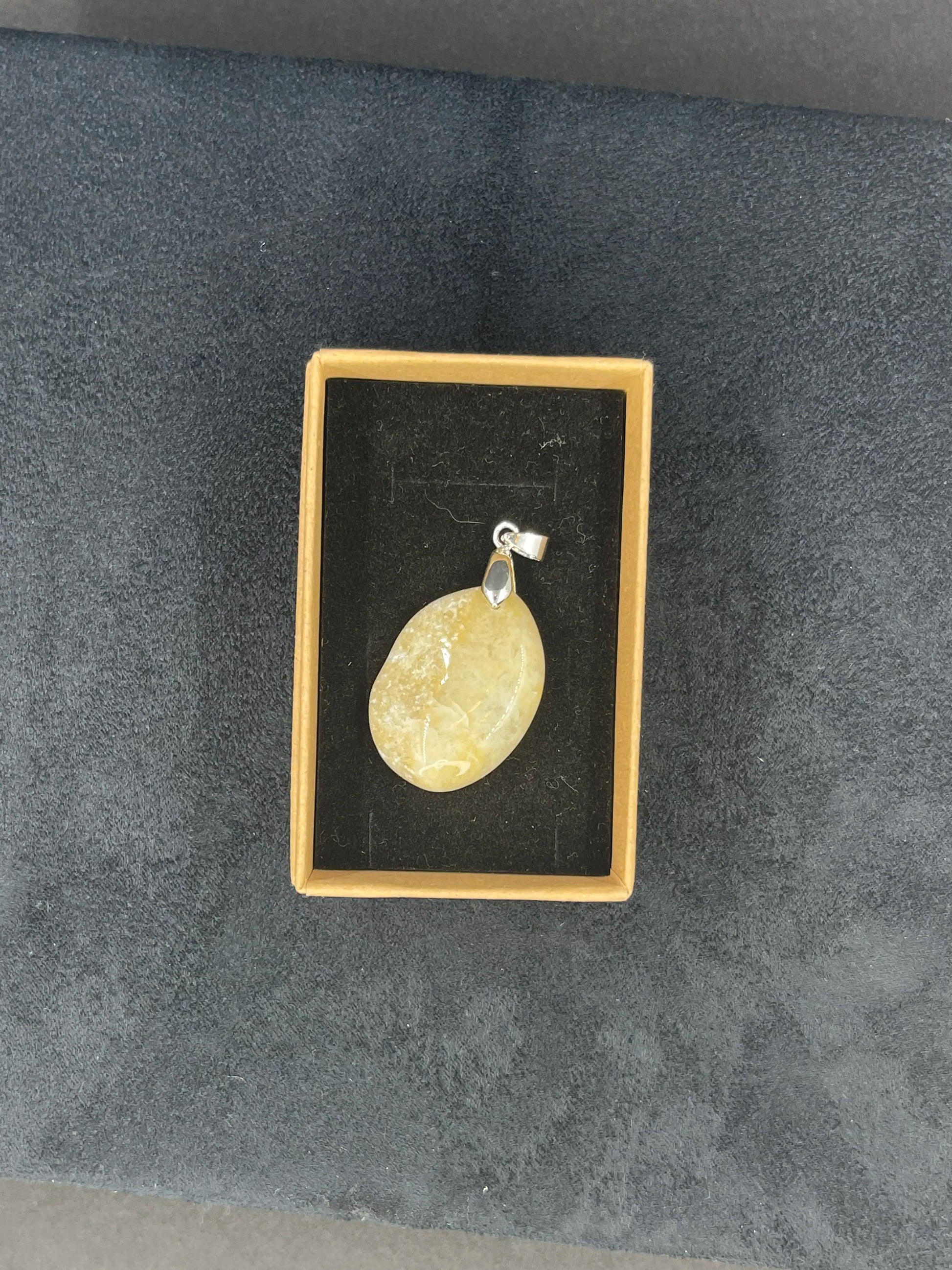 Pendentif pierre citrine - PE-10 - Creations Natural Stone