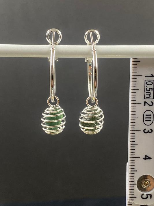 Boucles d’oreilles Aventurine verte - Creations Natural Stone