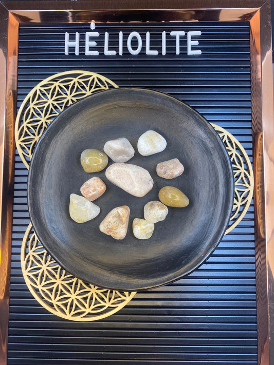Pierre roulée Heliolite ou Pierre du Soleil - Creations Natural Stone