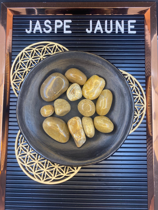 Pierre roulée Jaspe jaune - Creations Natural Stone